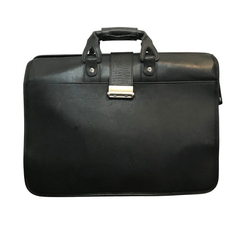 Hartmann Briefcase Classic Black Leather Executive Professional Document Bag 18"